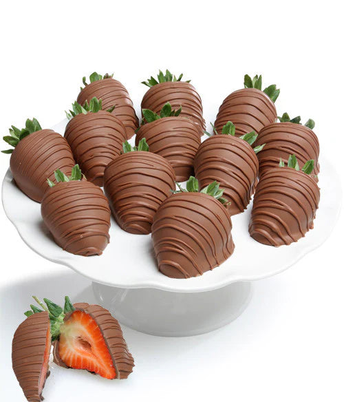 Belgian Milk Chocolate Covered Strawberries
