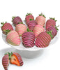 Elegant Pink Drizzle Mix Chocolate Covered Strawberries