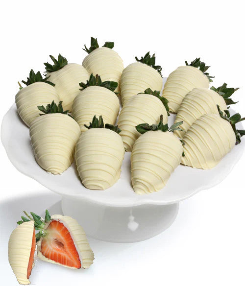 White Belgian Chocolate Covered Strawberries