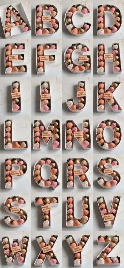 Letters box Chocolate Strawberries